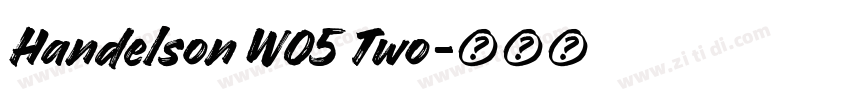 Handelson W05 Two字体转换